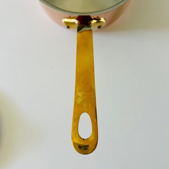 MAUVIEL 1.9QT M Triply Copper Sauce Pan with Glass Lid - Picture 7 of 8